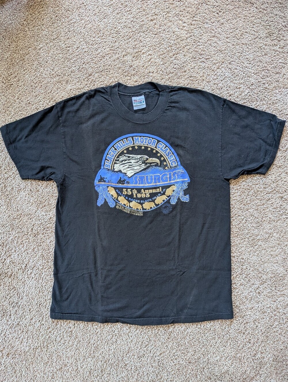 Vtg Sturgis 1995 55th Annual Black Hills Motorcycle Rally T-shirt XL